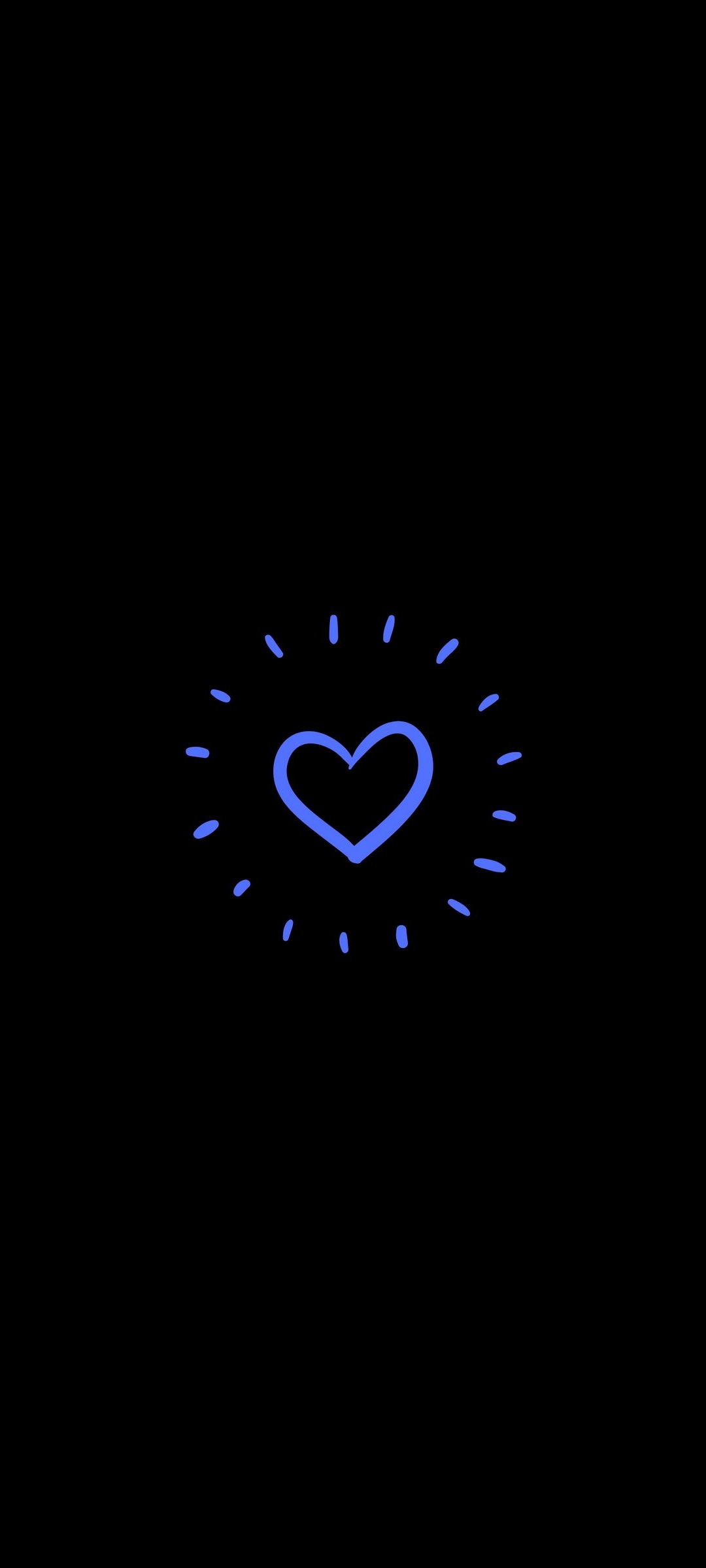Blue Heart Amoled – Wallpaper - Chill-out Wallpapers