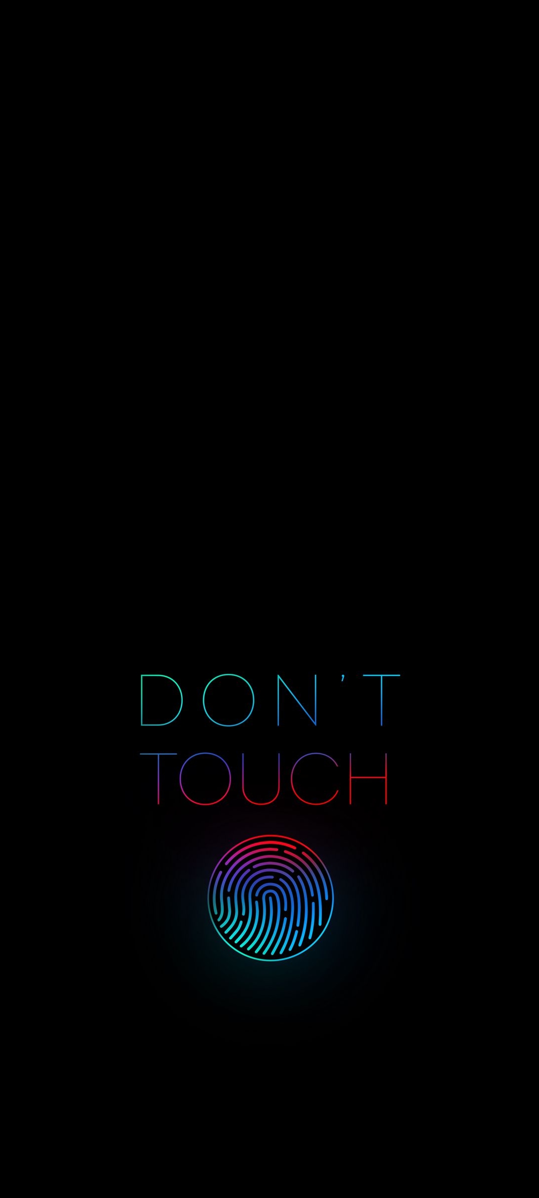 Fingerprint Dont Touch Black Phone – Wallpaper - Chill-out Wallpapers