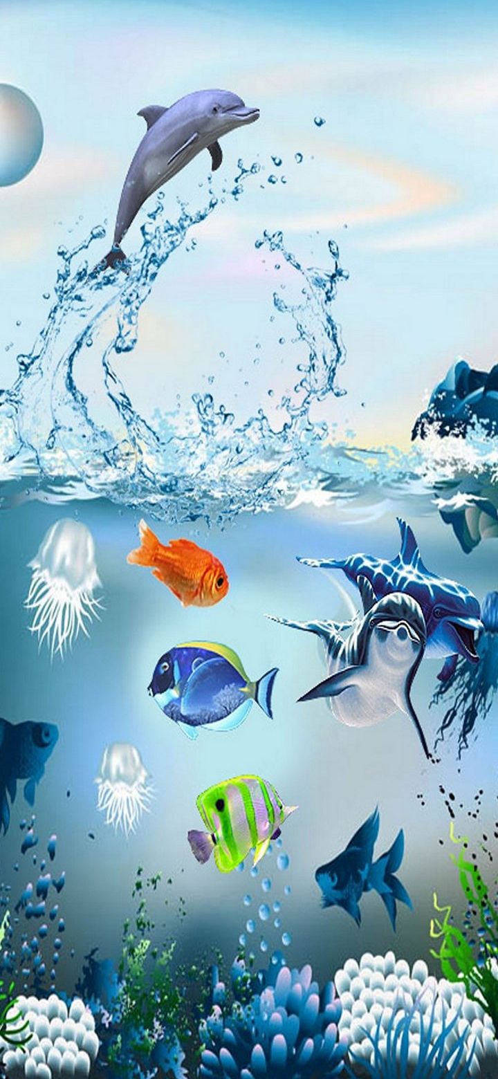 48+] Blue Ocean Wallpaper with Fish - WallpaperSafari