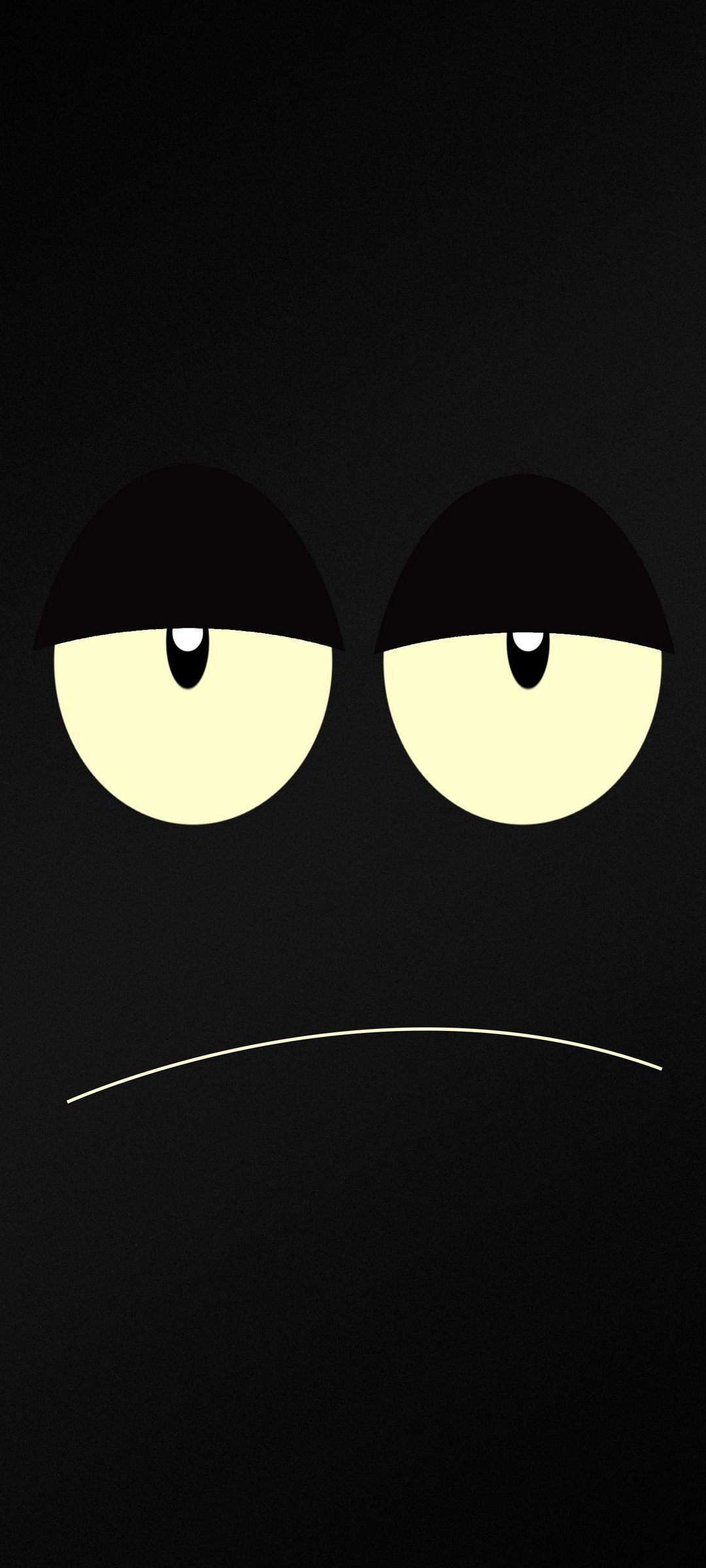 Vector Amoled Black Sad Angry Face Wallpaper – S159 - Chill-out Wallpapers
