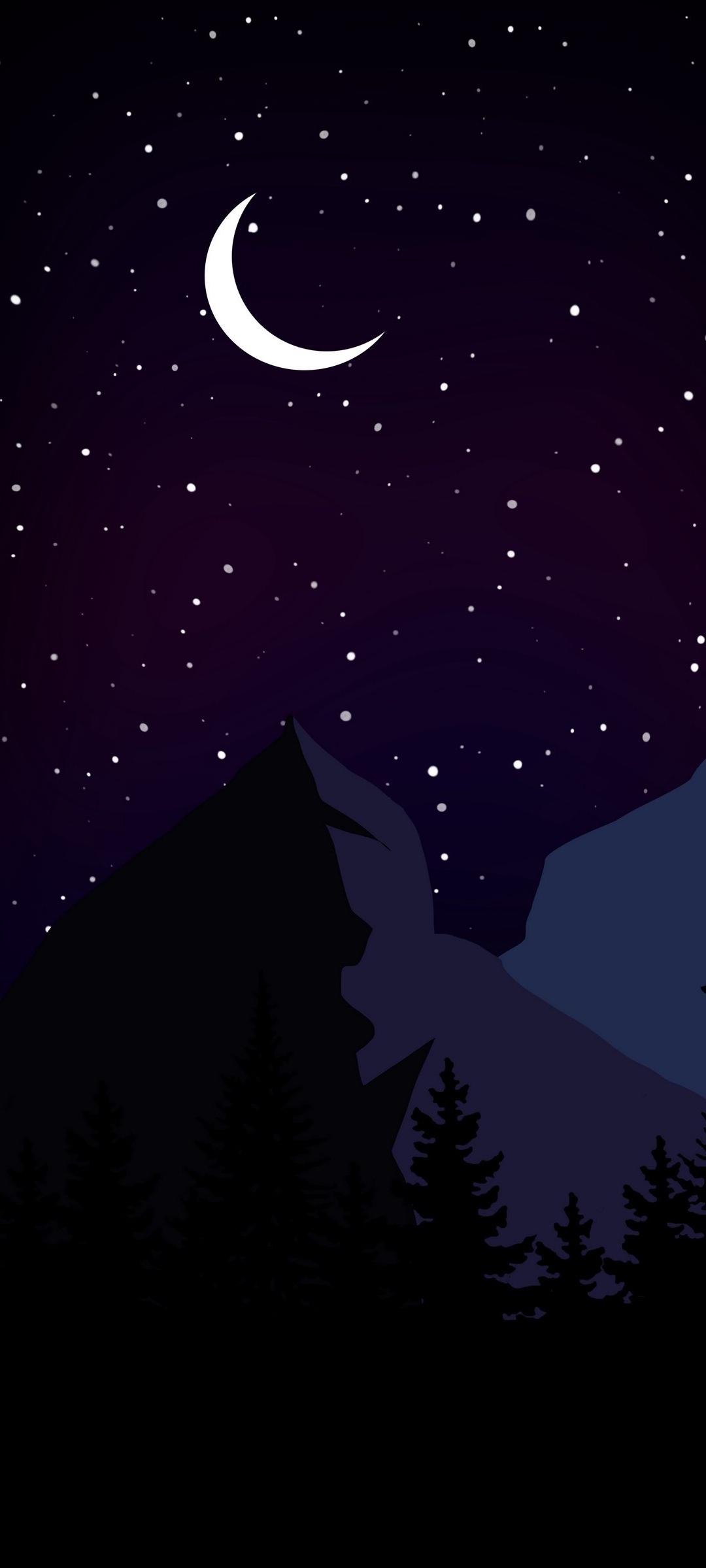 Vector Dark Night Wallpaper – S139 - Chill-out Wallpapers